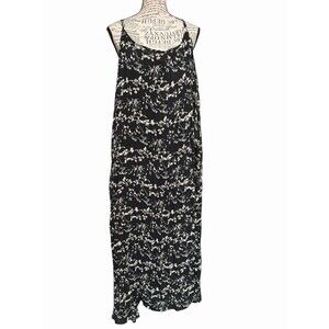Hayden Dress Size 3x Sleeveless Maxi Dress Black Cream Floral. Whimsical Office